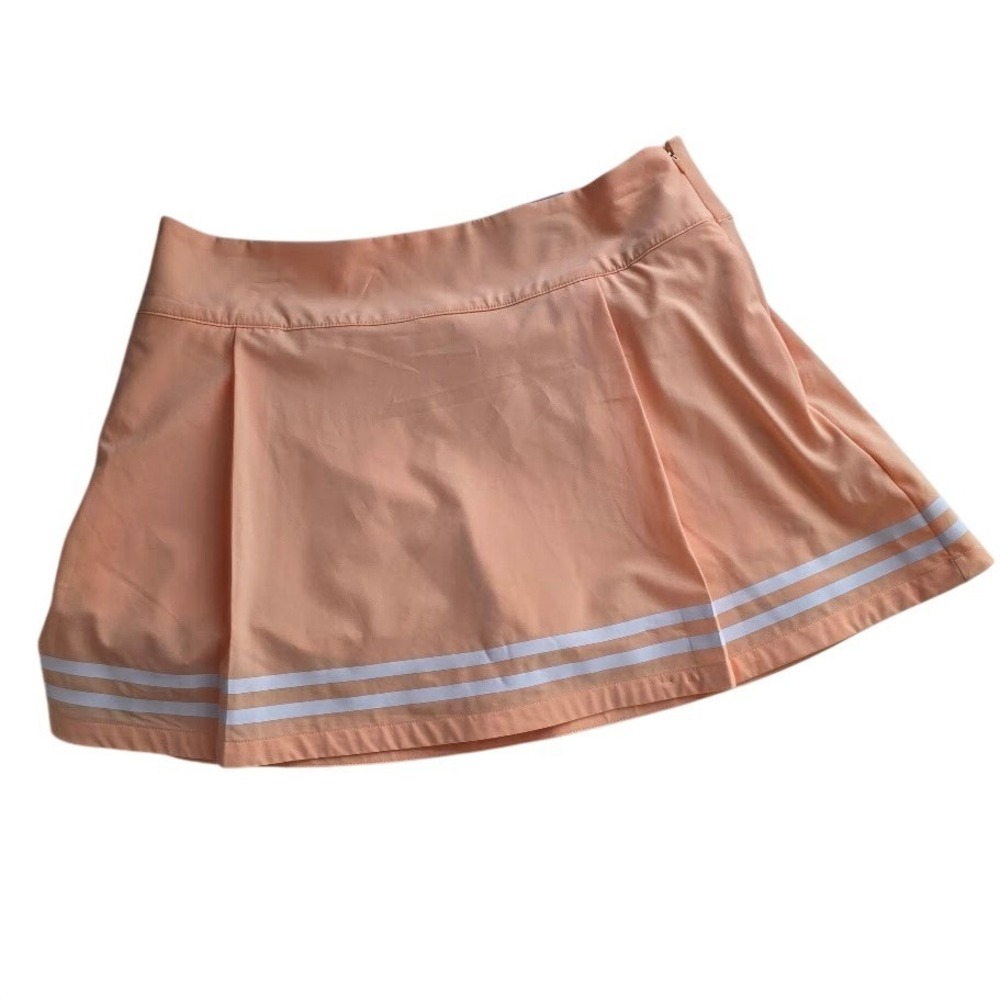 CALIA Golf Skort Womens 10 Peach Sherbet Truelight 15" Side Zip Pleated NWT